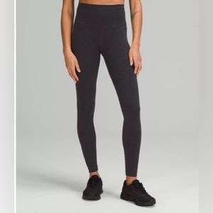 Lululemon Wunder Train Highrise Tight 28” - Size 4 - Heathered Graphite Grey
